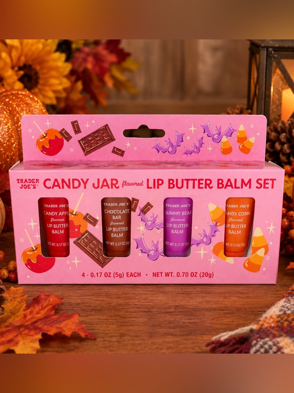 Trader Joe’s Candy Jar Lip Butter Balm
Set of 4